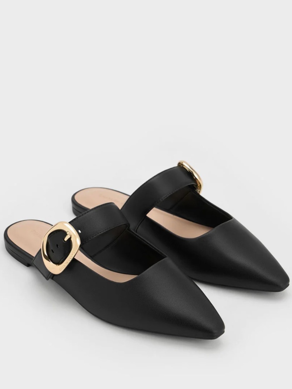 Charles & Keith Buckle-strap Flat Mules - Picture 2 of 8